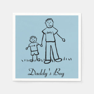 Daddys Personalisierte Familiencharakter Napkin Serviette