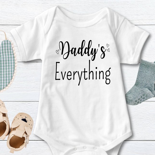 Daddys Personalisierte Schwarz Text Custom Unisex Baby Strampler (Von Creator hochgeladen)