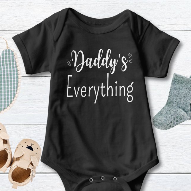 Daddy's Personalisierter White Text Custom Unisex Baby Strampler (Von Creator hochgeladen)