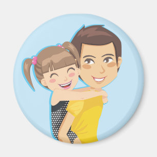 Daddy's Piggyback Magnet