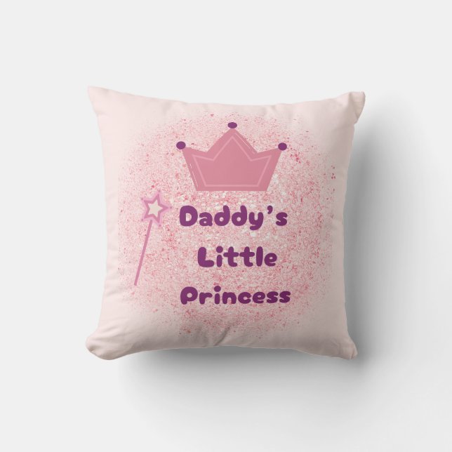 Daddy's Princess Throw Kissen (Vorderseite)