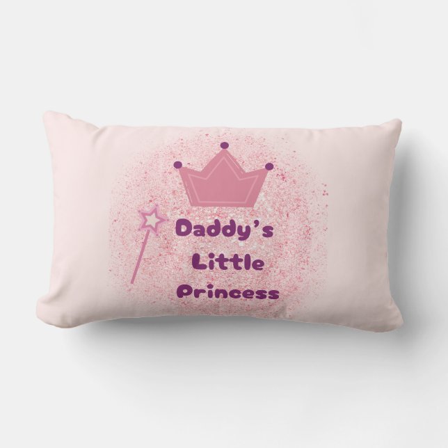 Daddy's Princess Throw Kissen (Vorderseite)