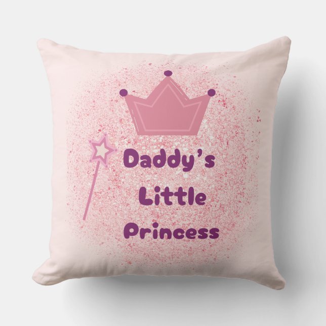 Daddy's Princess Throw Kissen (Vorderseite)