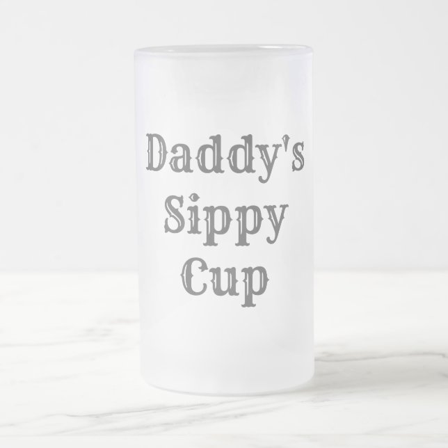 Daddy's Sippy Funny Mattglas Bierglas (Mittel)