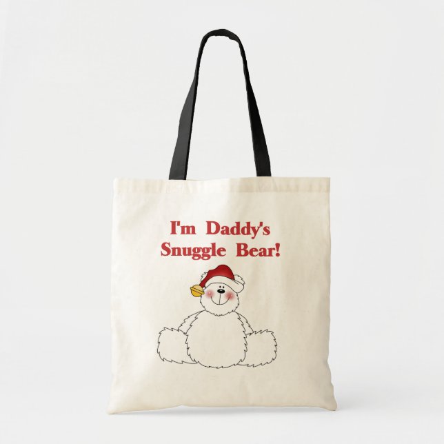 Daddy's Snuggle Bear Daddy Weihnachten Tragetasche (Vorne)
