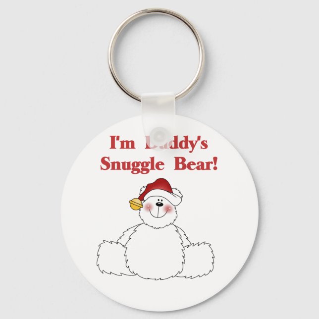 Daddy's Snuggle Bear Tshirts und Geschenke Schlüsselanhänger (Vorderseite)