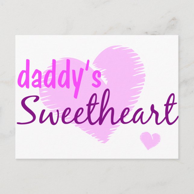 Daddy's Sweetheart Postkarte (Vorderseite)