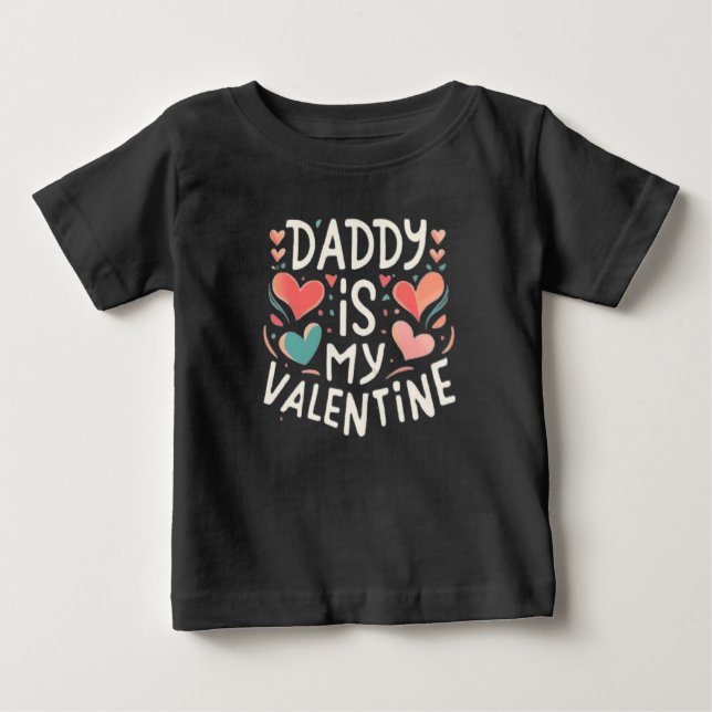 Daddy's Valentine Baby T-shirt (Vorderseite)