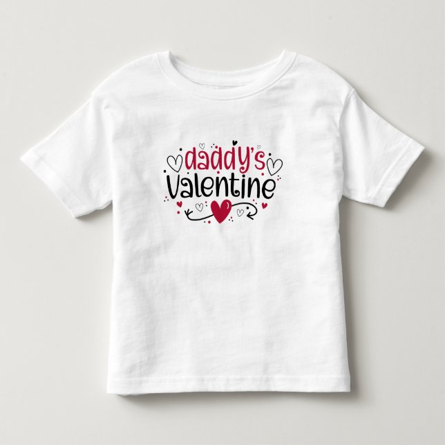 Daddy's Valentine niedlich herzen Kleinkind T-shirt (Vorderseite)