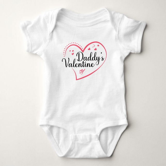 Daddy's Valentines, Baby Valentine's Day Strampler (Vorderseite)