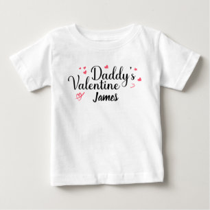 Daddy's Valentines, Personalisierter Name Baby T-shirt