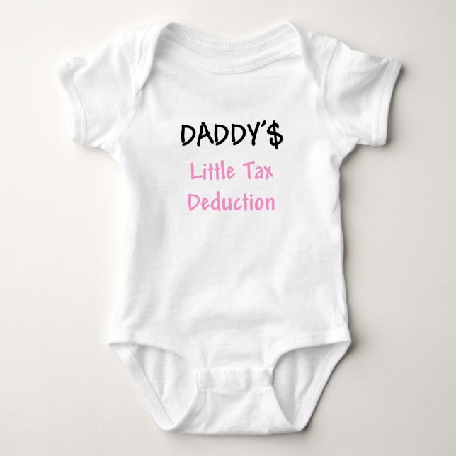 Daddys wenig Steuerabzug-Rosa Baby Strampler (Vorderseite)