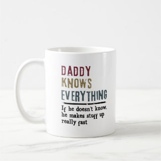 Daddy's Wisdom-Tasse mit Sarcastic Quote und Doodl Kaffeetasse