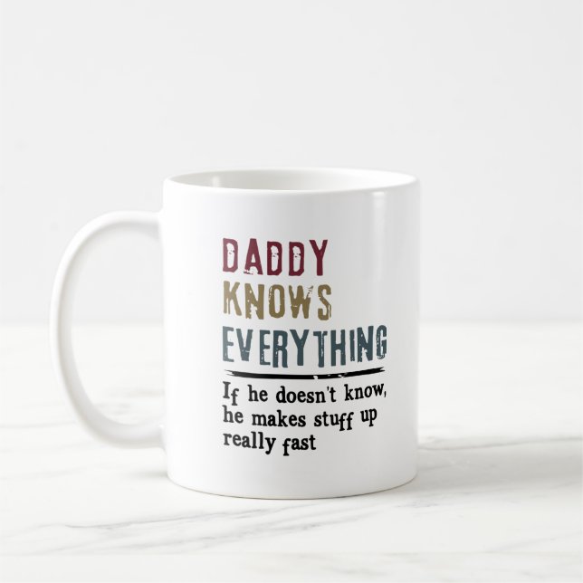 Daddy's Wisdom-Tasse mit Sarcastic Quote und Doodl Kaffeetasse (Links)