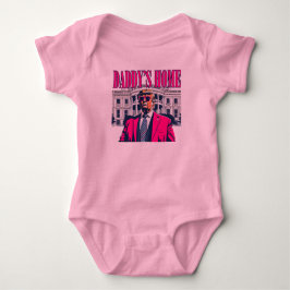 Daddys Zuhause Pink Trump Baby Strampler