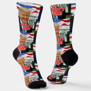 Daddys Zuhause Präsident Donald Trump 2024 Sieg Socken