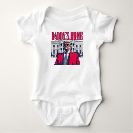 Daddys Zuhause Red White & Blue Trump Baby Strampler