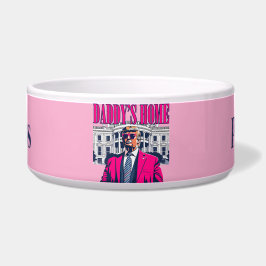Daddys Zuhause Trump Personalisiert Pink Napf