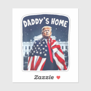 Daddys Zuhause Trump Pink 2024 bringt Amerika zurü Aufkleber