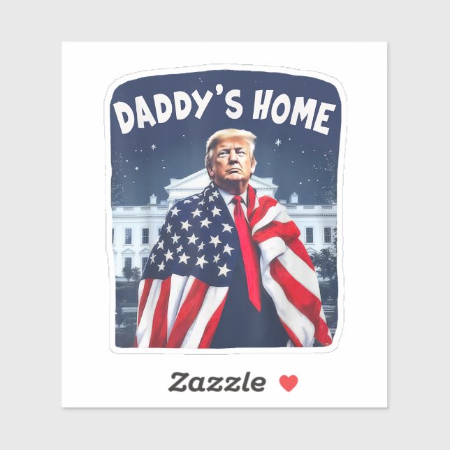 Daddys Zuhause Trump Pink 2024 bringt Amerika zurü Aufkleber (Blatt)