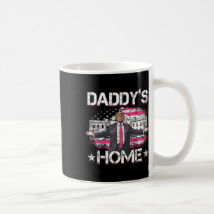 Daddys Zuhause Trump Pink 2024 Funny Trump Amerika Kaffeetasse