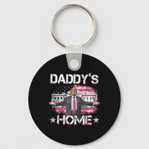 Daddys Zuhause Trump Pink 2024 Funny Trump Amerika Schlüsselanhänger
