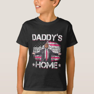 Daddys Zuhause Trump Pink 2024 Funny Trump nehmen T-Shirt