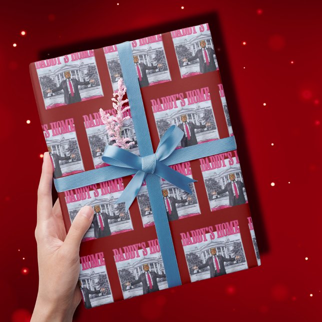 Daddys Zuhause Trump Pink Gift Wrap Geschenkpapier (Von Creator hochgeladen)