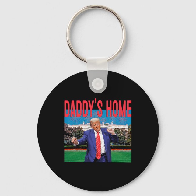 Daddys Zuhause Trump Pink Trump 2024: Amerika Ck Schlüsselanhänger (Vorderseite)