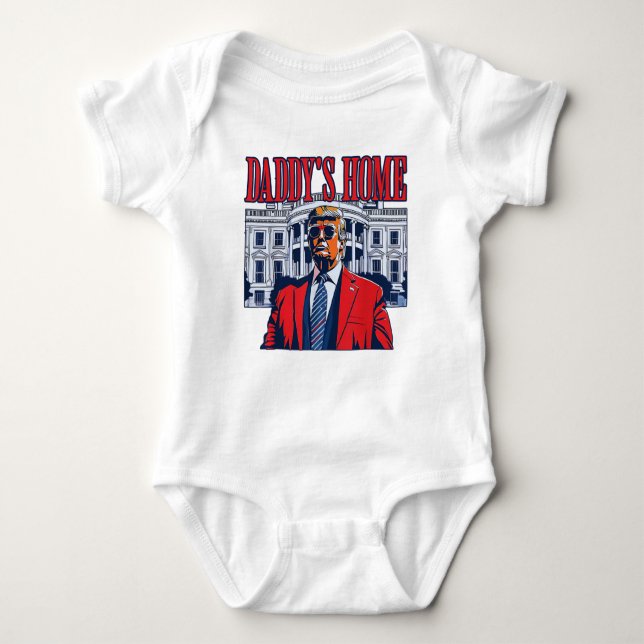 Daddys Zuhause Trump | Trump im Weißen Haus Baby Strampler (Vorderseite)