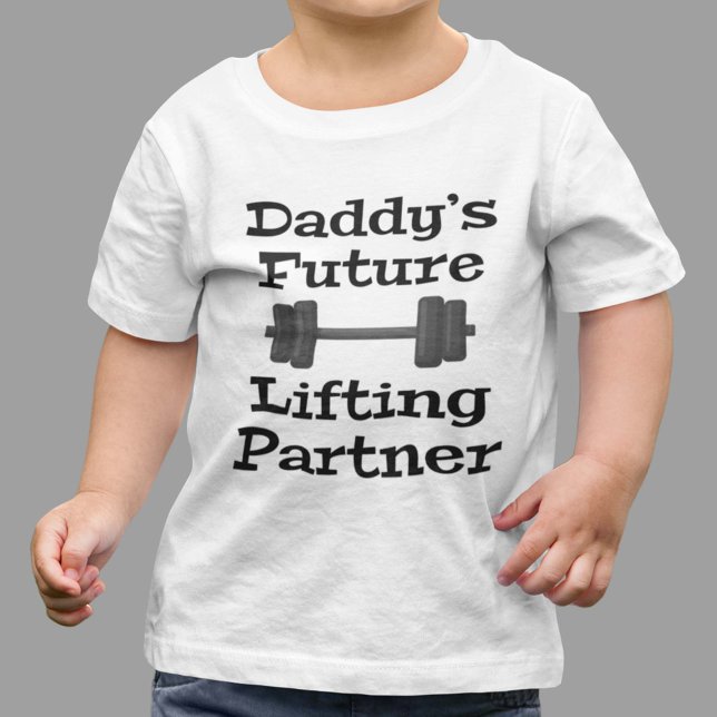 Daddys zukünftiger Lifting-Partner Baby T-shirt (Von Creator hochgeladen)