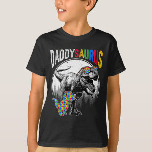 Daddysaurus Autismus Schwester Puzzle-Teile Und T T-Shirt