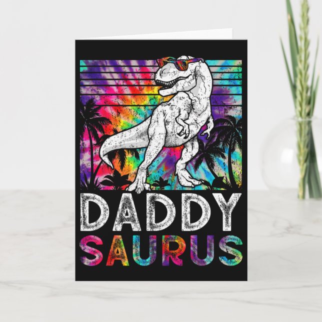 Daddysaurus Dinosaur Daddy Saurus Familie passend  Karte (Vorderseite)