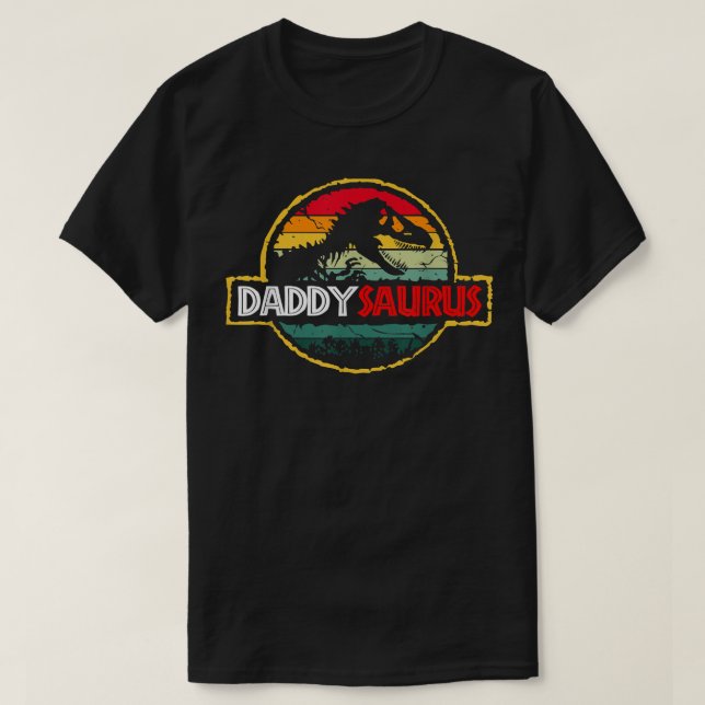 Daddysaurus Dinosaur Funny Daddy Saurus Family  T-Shirt (Design vorne)