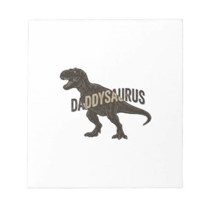 Daddysaurus Dinosaur Vintage Gravur Shirt Design Notizblock