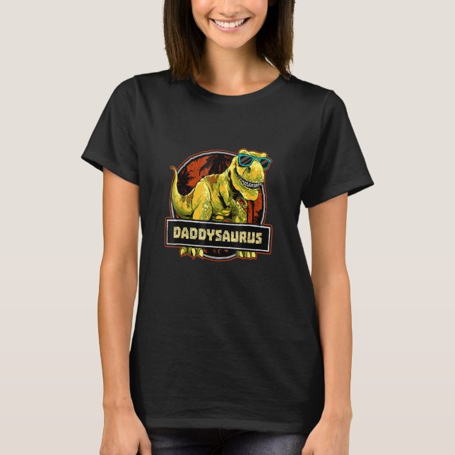 Daddysaurus Fathers Day Rex Dinosaur Daddy Saurus T-Shirt (Vorderseite)