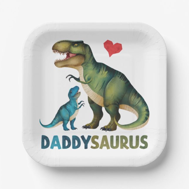 Daddysaurus Pappteller (Vorderseite)