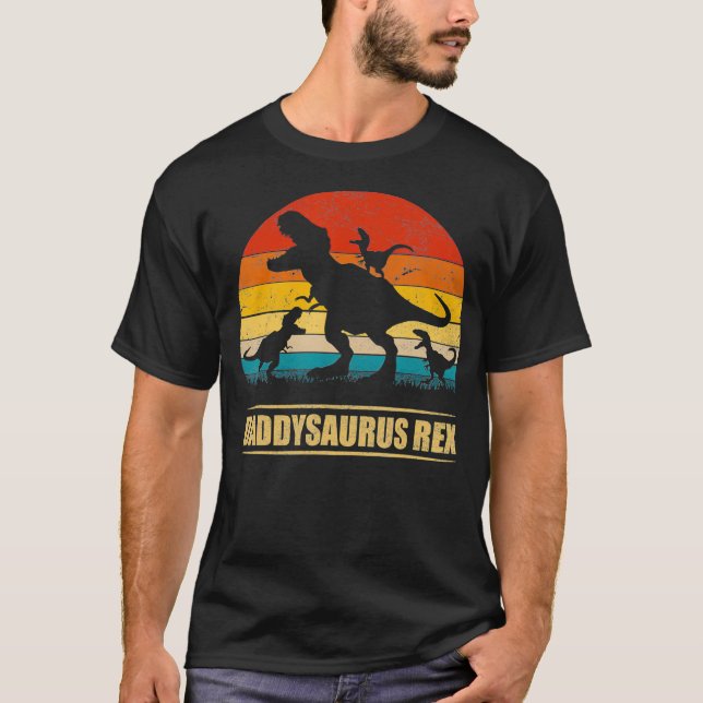 Daddysaurus Re 3 Kind T-Shirt (Vorderseite)