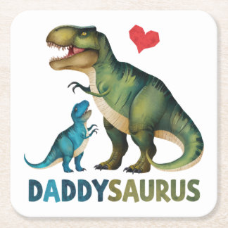 Daddysaurus Rechteckiger Pappuntersetzer