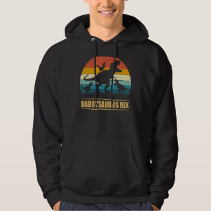 Daddysaurus Rex 3 Kinder Männer Frauen Kind Vater Hoodie