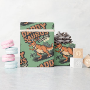 Daddysaurus Rex - Die Coole prähistorische Legende Geschenkpapier