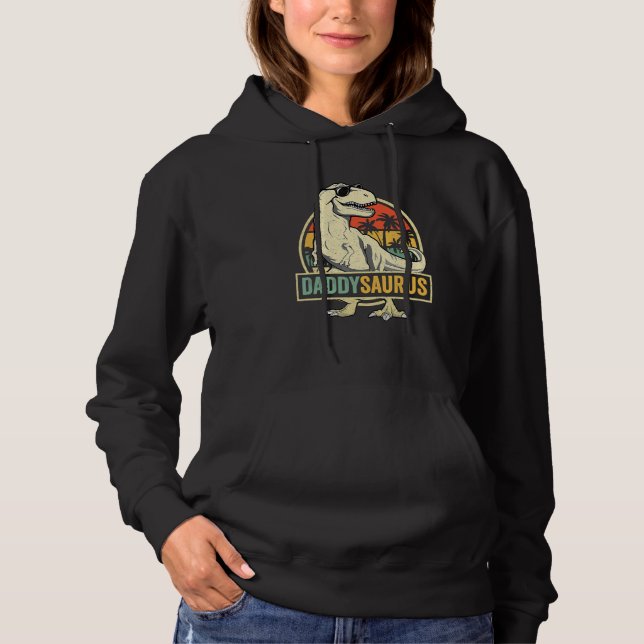 Daddysaurus Rex Dinosaur Daddy Saurus Familienmatt Hoodie (Vorderseite)