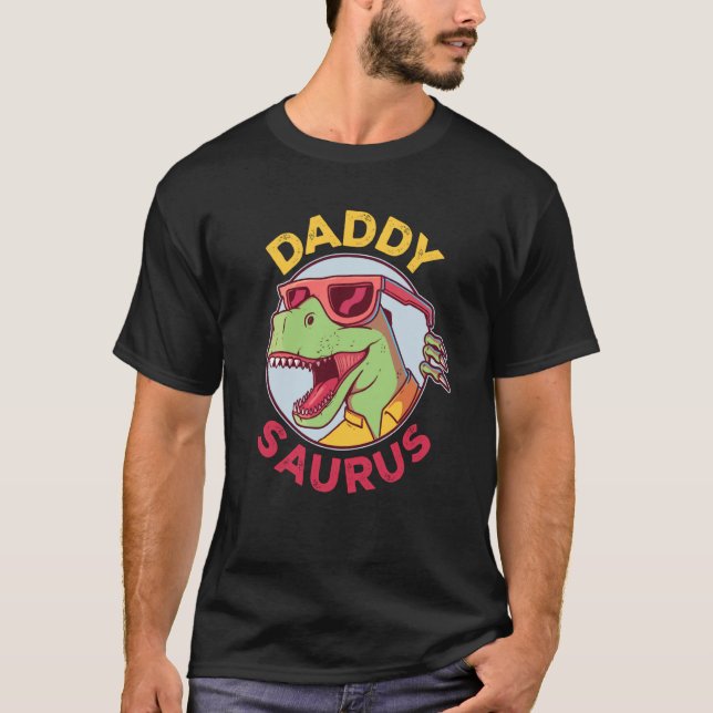 Daddysaurus Rex Dinosaur Daddy Saurus Family Match T-Shirt (Vorderseite)