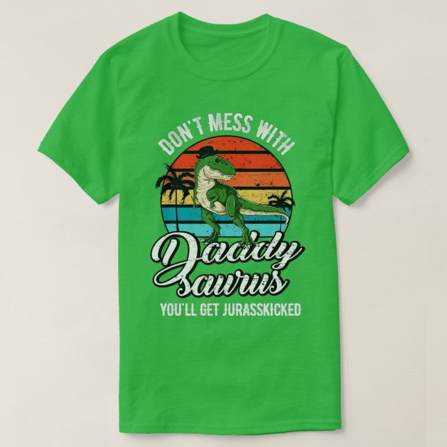 Daddysaurus Rex Dinosaur Daddy T-Rex Father's Day  T-Shirt (Design vorne)