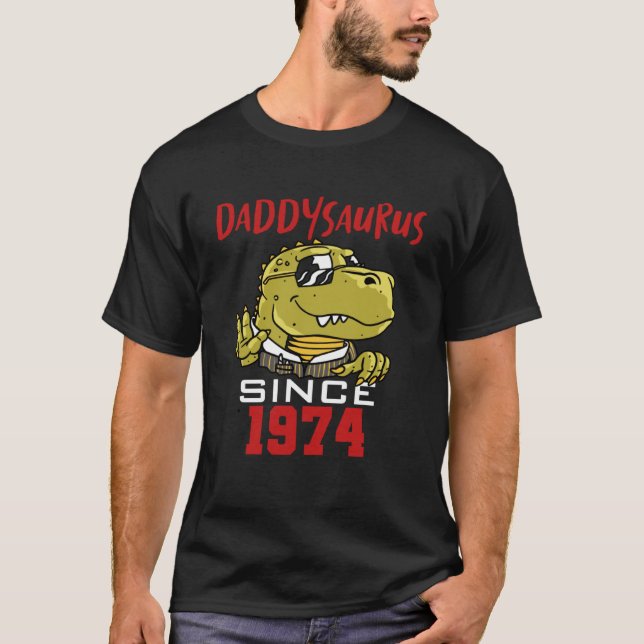 Daddysaurus seit 1974 T-Shirt (Vorderseite)