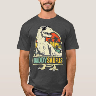 Daddysaurus T Rex Dinosaur Daddy Saurus Familien-M T-Shirt