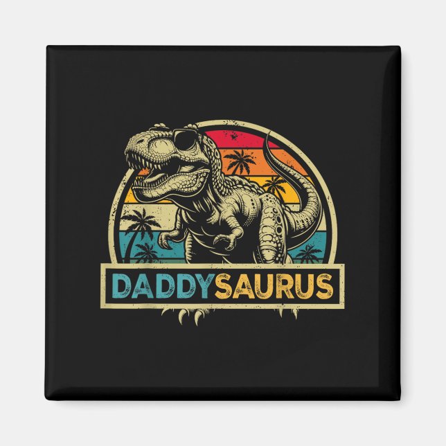 Daddysaurus T Rex Dinosaur Daddy Saurus Family Mat Magnet (Vorne)