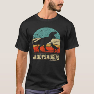 Daddysaurus T Rex Dinosaur Daddy Saurus Family Mat T-Shirt