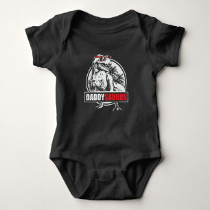 DaddySaurus T-rex Dinosaur Funny Vathers Day Baby Strampler