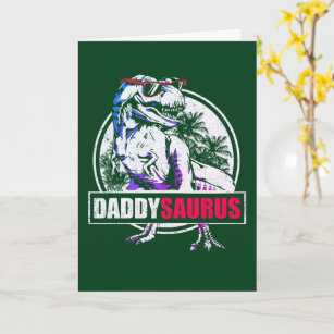 DaddySaurus T-rex Dinosaur Funny Vathers Day Karte